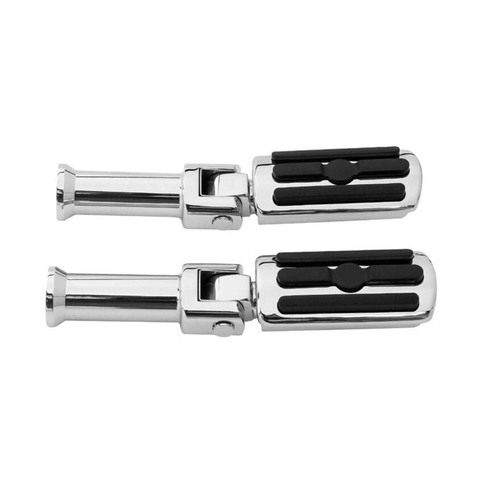 Motorrad Hinten Passagier Fußrasten W/Klammern Kompatibel Mit Harley Softail Street Fat Bob 18-20(One Set Chrome) von MTOIDVALX