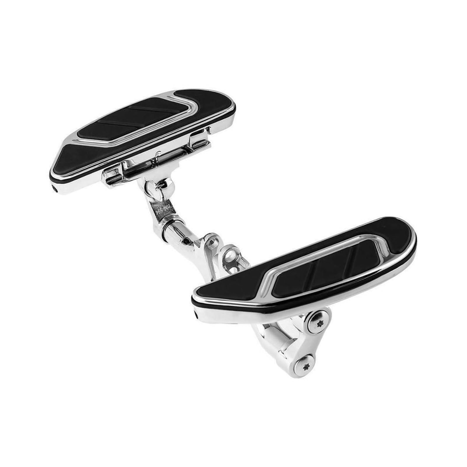 Motorrad-Hinterachs-Beifahrer-Trittbrett, kompatibel mit Harley Touring Road King Electra Glide Road Glide 1993–2022 2021 2020 2019, Schwarz/Chrom(A) von MTOIDVALX