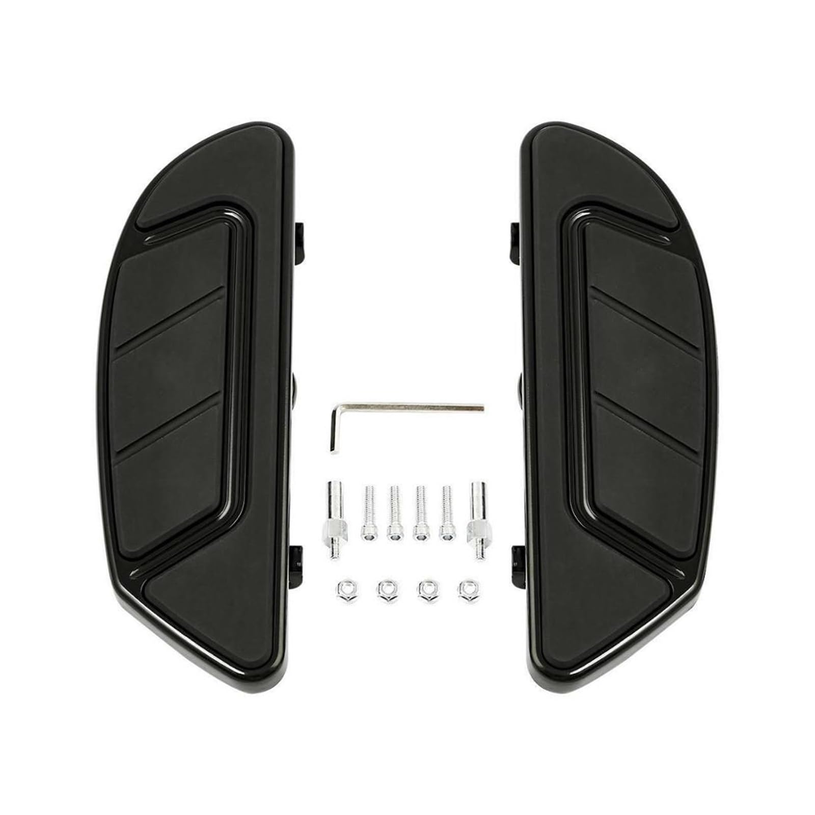 Trittbrett for Motorradfahrer, kompatibel mit Harley Touring Street Glide Softail Trike Heritage Springer FLSTS 1997–2003 2002 2001(Black) von MTOIDVALX