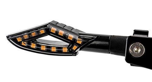 2 STK. 12V LED Motorrad Mini Blinker getöntes Glas E-geprüft von MTP-Racing