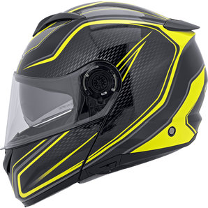 MTR K-14 Klapphelm Schwarz Neon Gelb von MTR