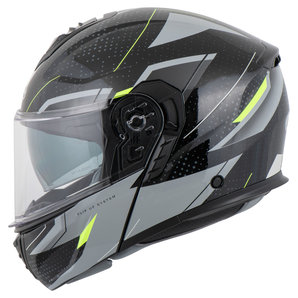 MTR K-4 Evo Fusion Klapphelm Grau Neon Gelb von MTR