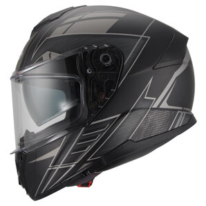 MTR S-1 Fiber Integralhelm Matt Schwarz Grau von MTR