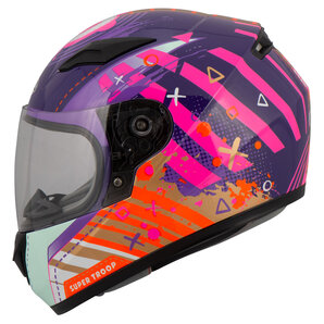 MTR S-12 Kids Evo Kinder Integralhelm Lila Pink von MTR