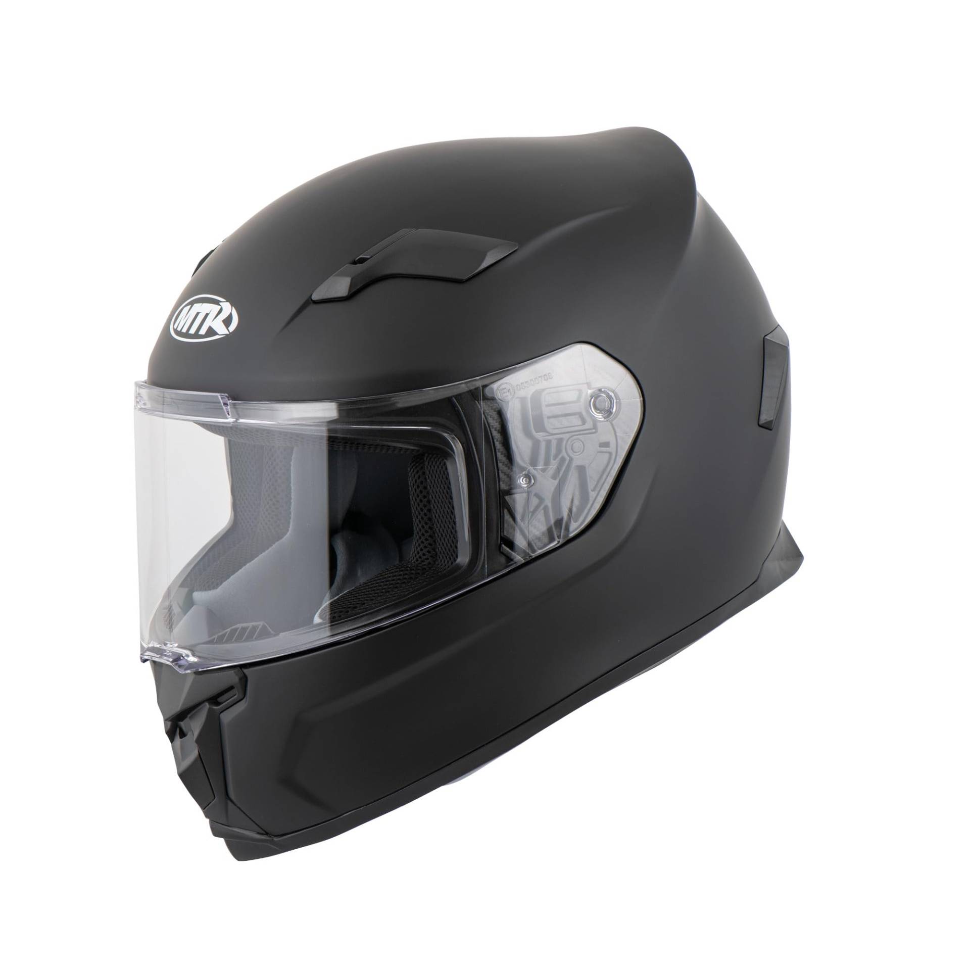 MTR S-6 Evo Integralhelm, Motorradhelm ECE 22.06 Zertifiziert - Maximale Verkehrssicherheit, Robuster & Leiser Motorrad Helm, Kinn & Kopf Belüftung, Roller Helm Herren & Damen, Matt Schwarz, L MTR S-6 Evo Integralhelm, Motorradhelm ECE 22.06 Zertifiziert - Maximale Verkehrssicherheit, Robuster & Leiser Motorrad Helm, Kinn & Kopf Belüftung, Roller Helm Herren & Damen, Matt Schwarz, L von MTR