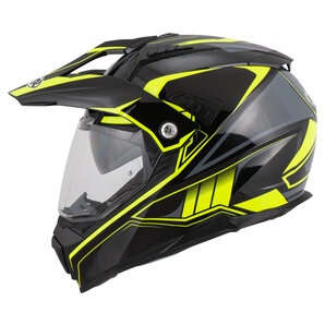 MTR SX-1 EVO Endurohelm Schwarz Neon Gelb Grau von MTR