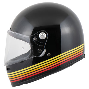 MTR Vintage Evo Integralhelm Schwarz Gelb Orange Rot von MTR