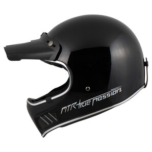 MTR Vintage-MX Evo Retro Offroad-Helm Schwarz von MTR