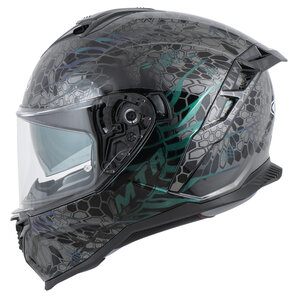 S-14 Evo Cobra Integralhelm Schwarz Grau Gold Grün Blau MTR von MTR