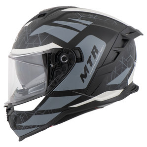S-14 Evo Evoque Integralhelm Matt Schwarz Grau Weiss MTR von MTR