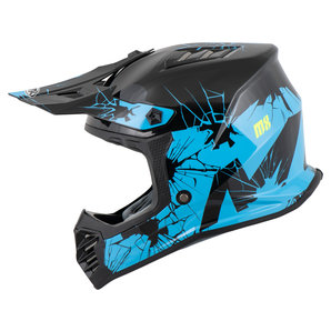 X7B-S Crak Kinder Crosshelm Schwarz Blau MTR von MTR