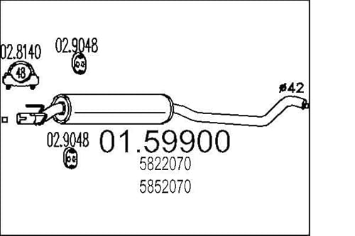 MTS Company 01.59900 Mittelschalldämpfer MTS Company 01.59900 Mittelschalldämpfer von MTS