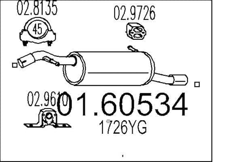MTS Company 01.60534 Endschalldämpfer von MTS