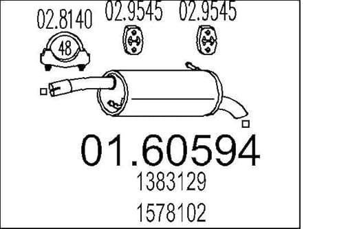 MTS Company 01.60594 Endschalldämpfer MTS Company 01.60594 Endschalldämpfer von MTS