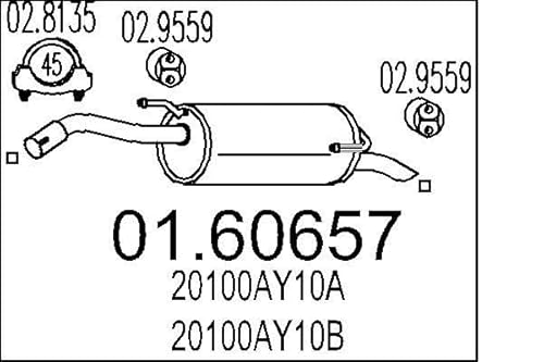 MTS Company 01.60657 Endschalldämpfer von MTS