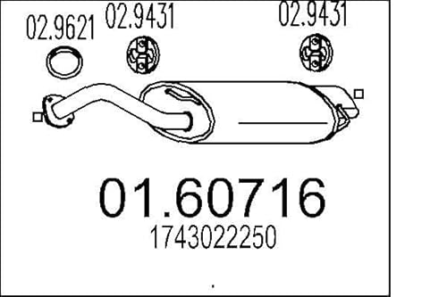 MTS Company 01.60716 Endschalldämpfer von MTS