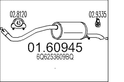 MTS Company 01.60945 Endschalldämpfer von MTS