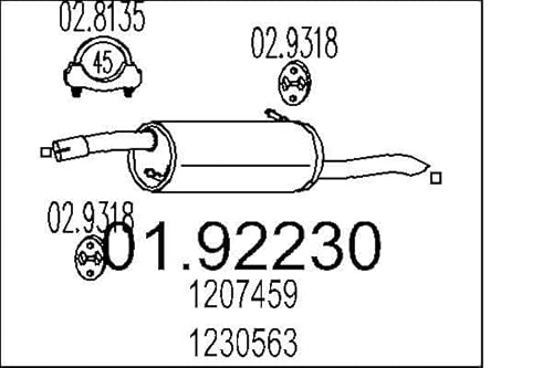 MTS Company 01.92230 Endschalldämpfer von MTS