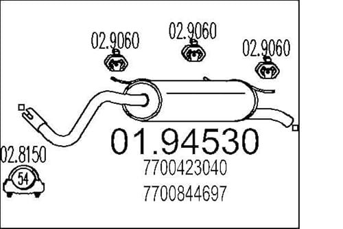 MTS Company 01.94530 Endschalldämpfer MTS Company 01.94530 Endschalldämpfer von MTS
