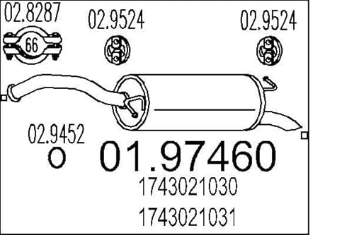 MTS Company 01.97460 Endschalldämpfer von MTS
