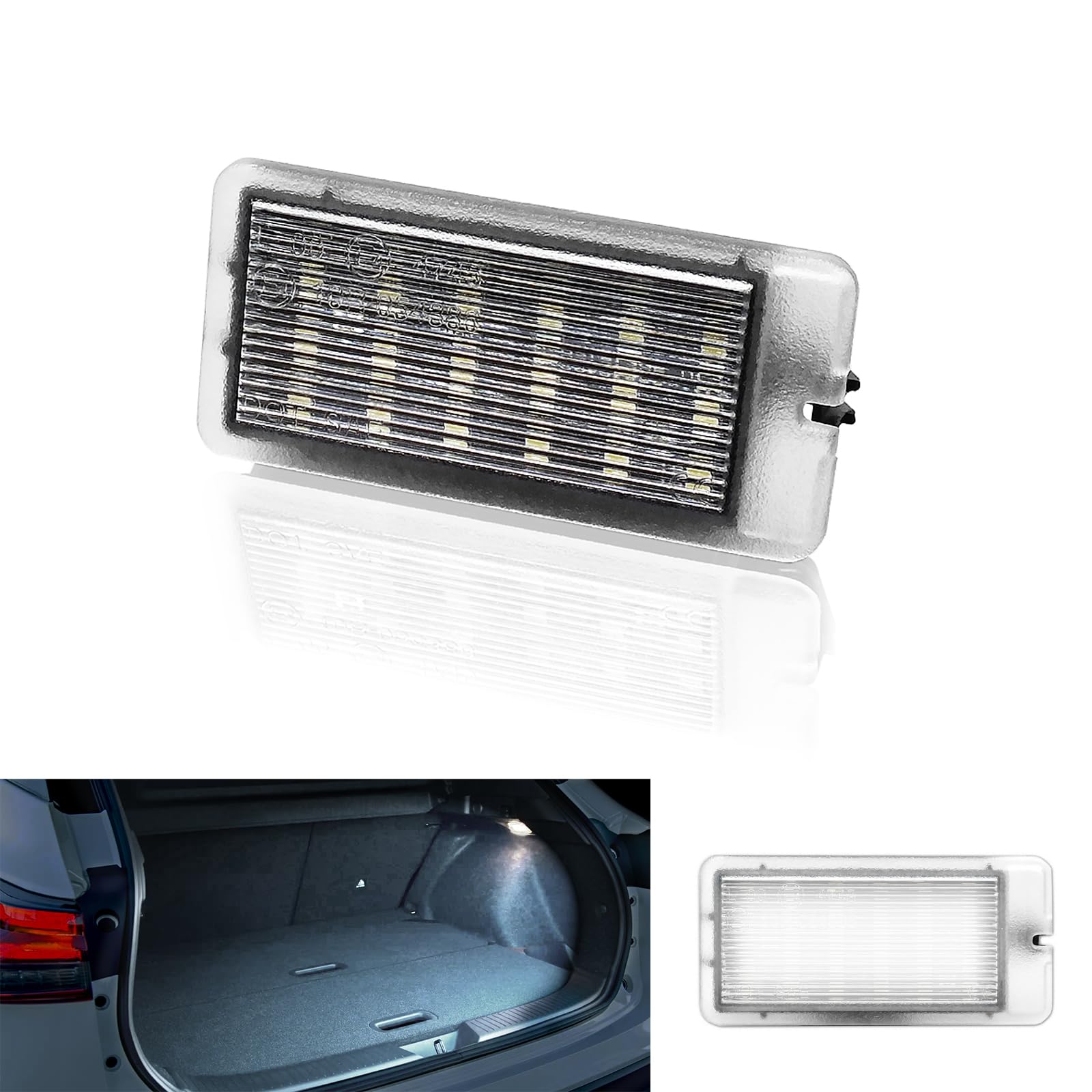 MTS Individual LED Kofferraumbeleuchtung Handschuhfachbeleuchtung Einstiegsbeleuchtung Interieur Innenraum Tür Leuchte Lampe Ambiente 6000K Kaltweiss (Passend für Nissan Juke Qashqai Micra) von MTS Individual