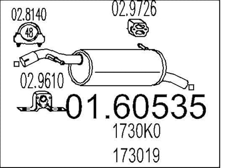 MTS Company 01.60535 Endschalldämpfer MTS Company 01.60535 Endschalldämpfer von MTS