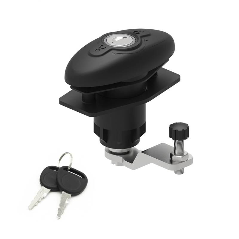 MTSmart Wohnmobil Schlösser,T-Griff Schloss Kit mit Schlüsseln, T-Griff Garagentorschloss Türschloss für Wohnmobil Anhänger Wohnwagen RV Boote Werkzeugkastenschloss Schwarz, 1 Stück (G04) von MTSmart
