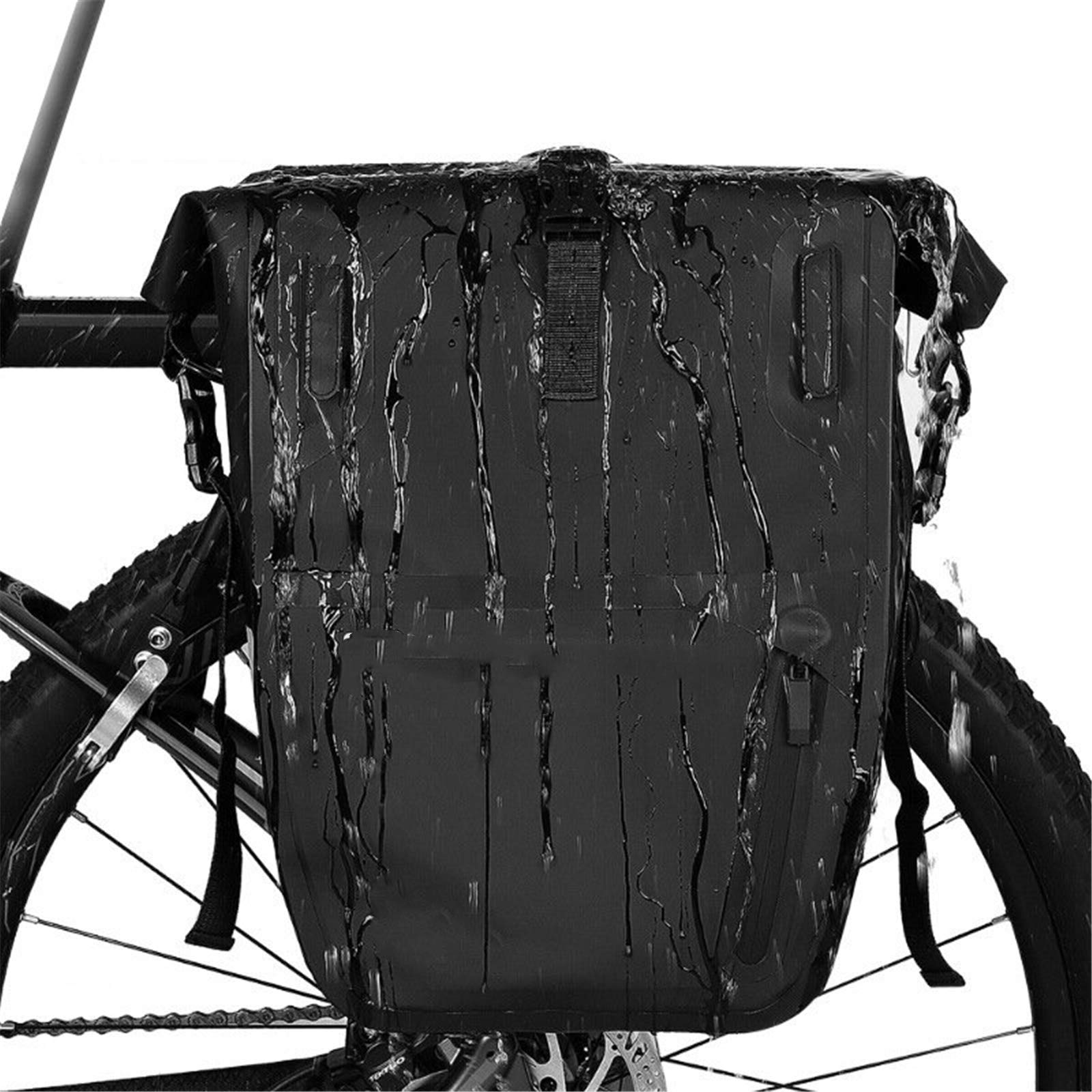 MUARE Fahrradsatteltasche 5L Fahrradgepäcktasche Wasserdicht Reflektierend Rucksack Fahrrad Satteltasche Rennrad Mountainbike Radfahren Heckträger Tasche für MTB Rennrad Faltrad von MUARE