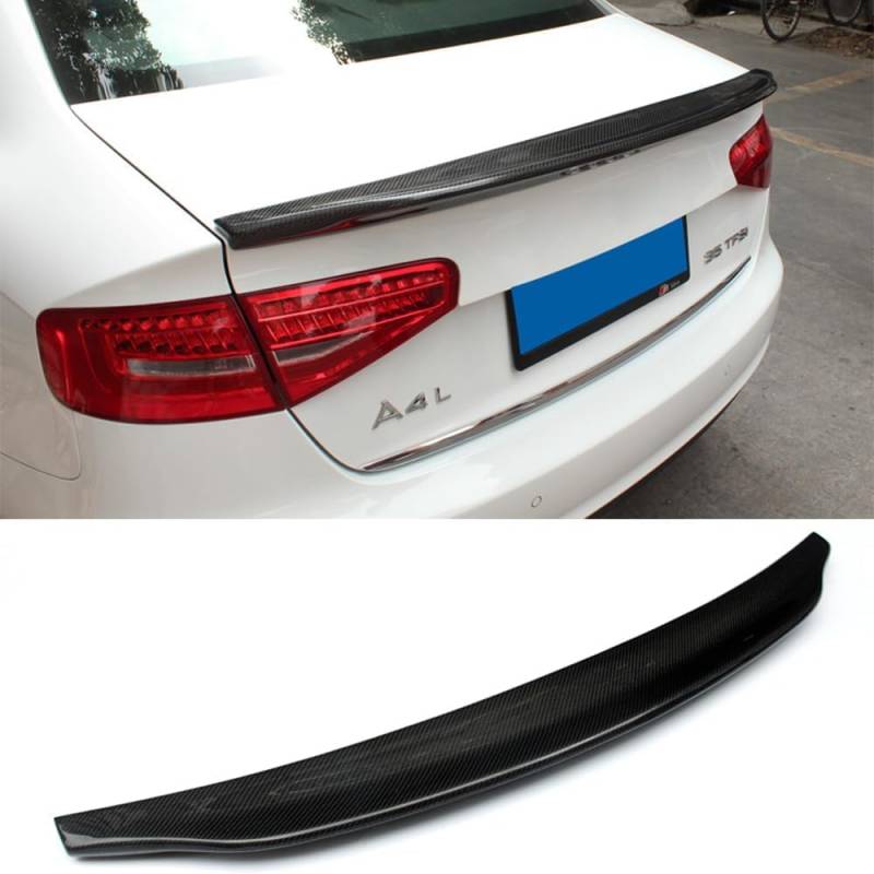 Für 2013-2016 Audi A4 B8.5 Limousine Highkick Duckbill Kohlefaser Heckspoiler Kotflügel von MUCCGQ