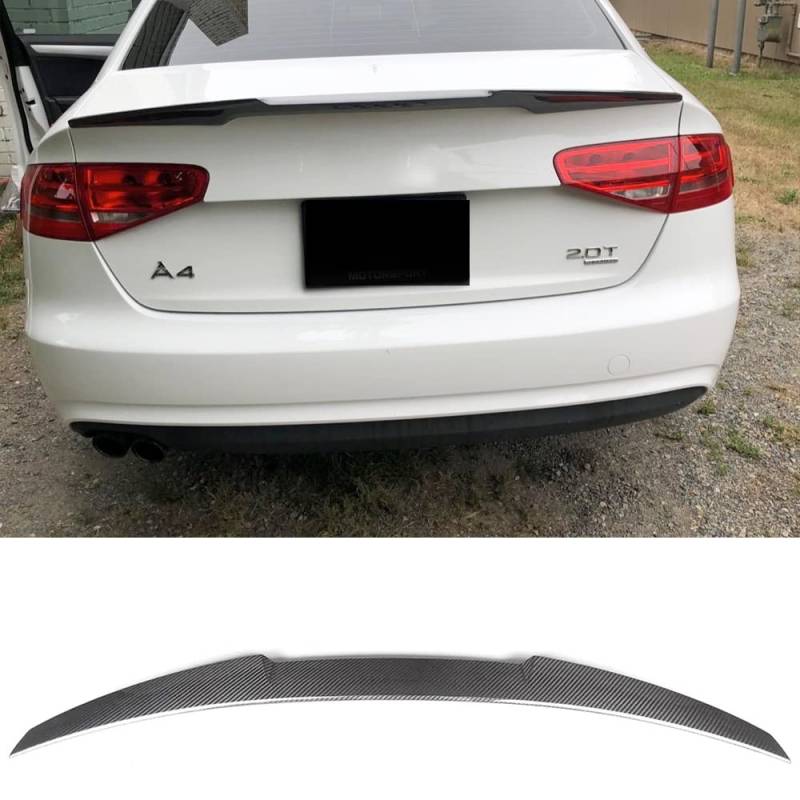 Für 2013–2016 Audi A4 B8.5 M4 Stil Highkick Duckbill Heckspoiler aus Kohlefaser von MUCCGQ