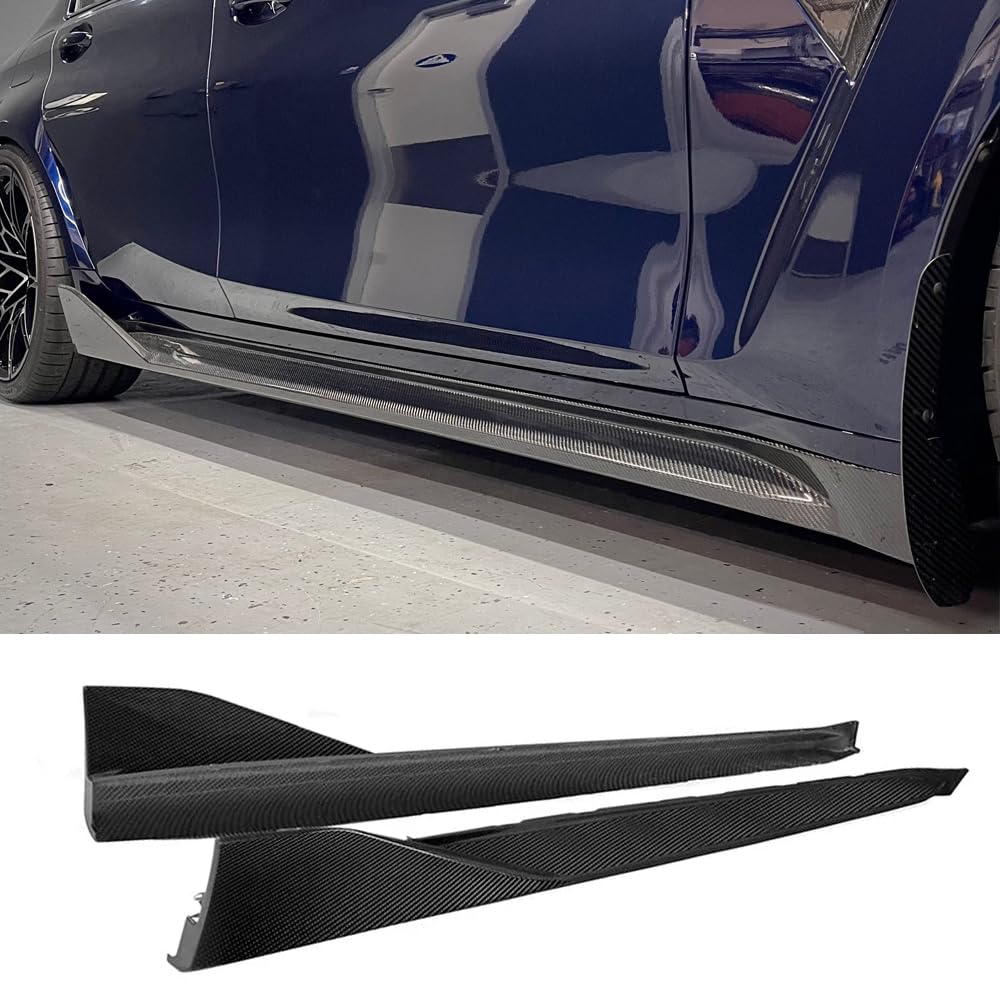 Für 2021-2025 BMW G80 M3 MP Style Carbon Seitenschweller Verlängerungslippe Für 2021-2025 BMW G80 M3 MP Style Carbon Seitenschweller Verlängerungslippe von MUCCGQ