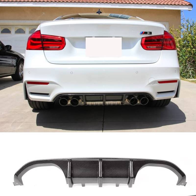 Für BMW F80 M3 F82 F83 M4 Heckstoßstange Lip Heckdiffusor aus Kohlefaser 2015-2020 von MUCCGQ