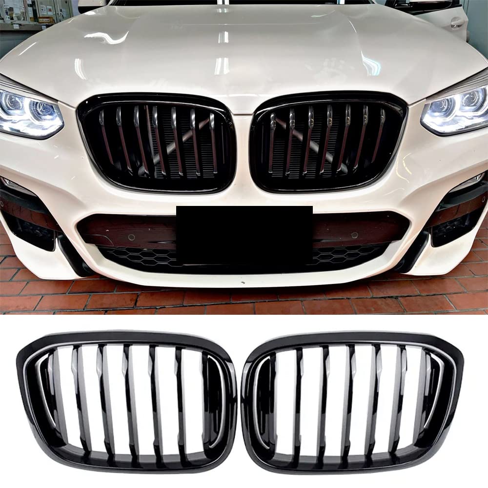 Für BMW X3 G01 X4 G02 Front Stoßstange Niere Kühlergrill Glanz Schwarz 2018-2021 von MUCCGQ