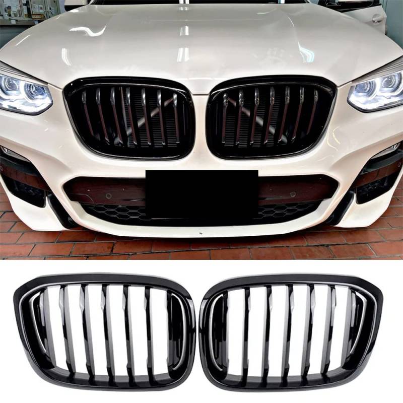 Für BMW X3 G01 X4 G02 Front Stoßstange Niere Kühlergrill Glanz Schwarz 2018-2021 von MUCCGQ