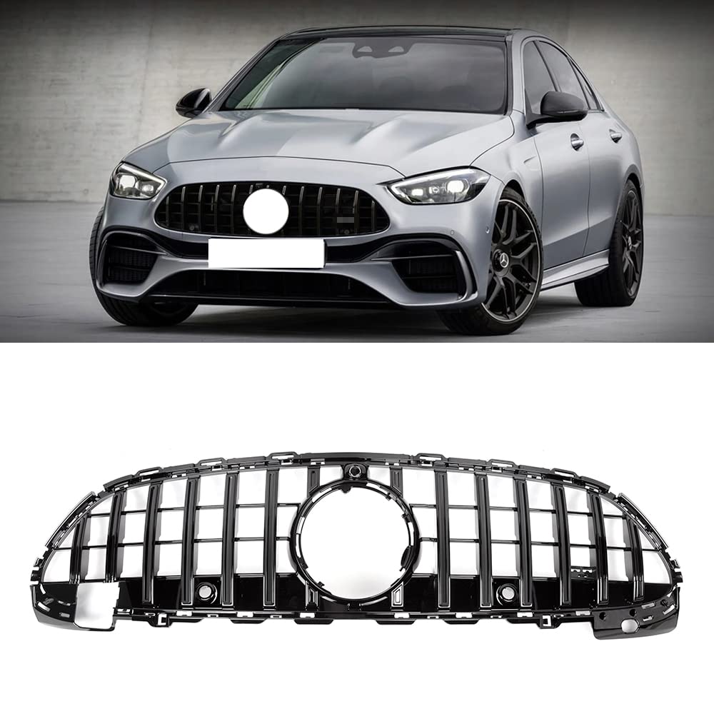 GT R Stil Grill Grille für Mercedes-Benz W206 C-Klasse C180 C200 C300 2021+Schwarz GT R Stil Grill Grille für Mercedes-Benz W206 C-Klasse C180 C200 C300 2021+Schwarz von MUCCGQ