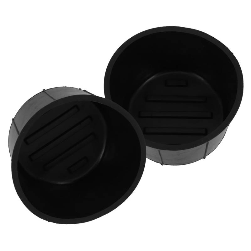 MUCKLILY 1 Paar Getränkehalter Mitteleinsatz Dual Für Ersatz Edelstahl Getränkehalter Becherhalter Innenschale Aus Schwarzem Gummi von MUCKLILY