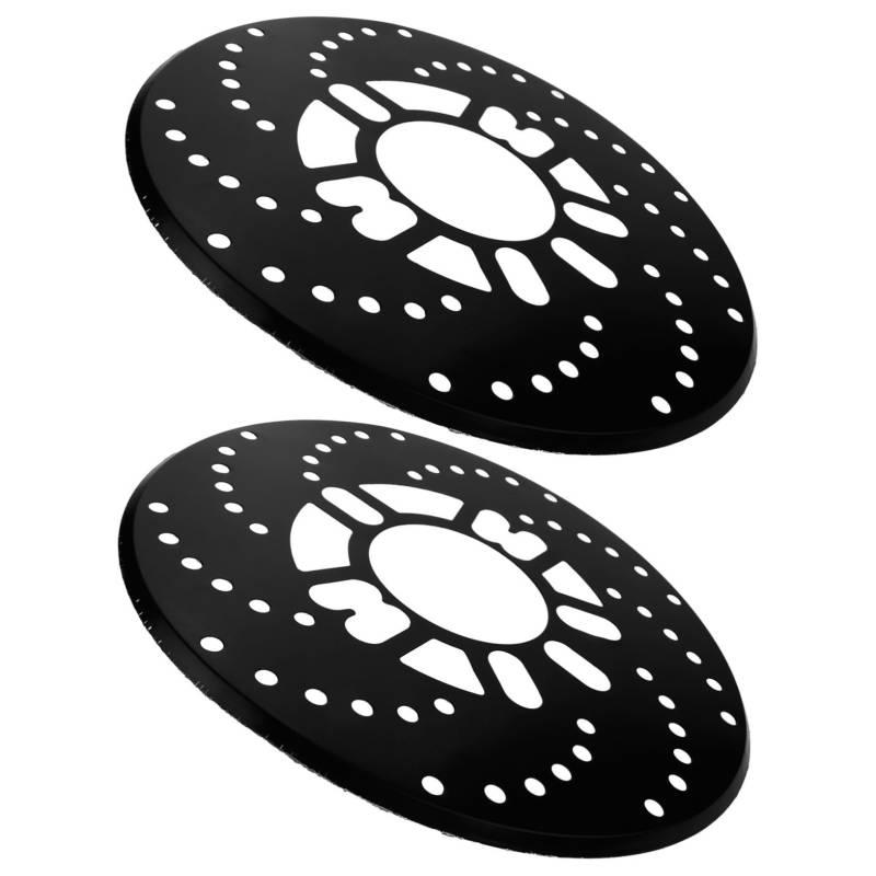 MUCKLILY 1 Paar Zierstück Für Die Bremsscheibe Glänzend Auto Schutz Geformt Bremstrommel Scheibenbremsen-set Für Das Hinterrad Bremsadaptersatz Black Aluminiumlegierung von MUCKLILY