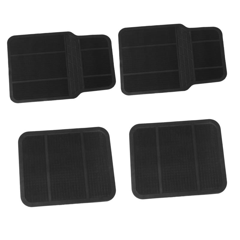 MUCKLILY 1 Satz 4 Stück Auto Bodenmatte Anti-schmutz-fußmatten Automatten Für Jedes Wetter Auto Fußpolster Abdeckung Fahrzeug Fußmatte Autofußmatte Universal- PVC Black von MUCKLILY