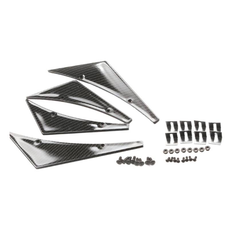 MUCKLILY 1 Satz Stoßfänger-Diffusor Antikollisions-Autofront Streifen Spoiler Autoclips für Splitterflossen für Auto Stoßfänger-Splitter-Finnen Auto Lip Splitter Flossen Abs Schwarz von MUCKLILY