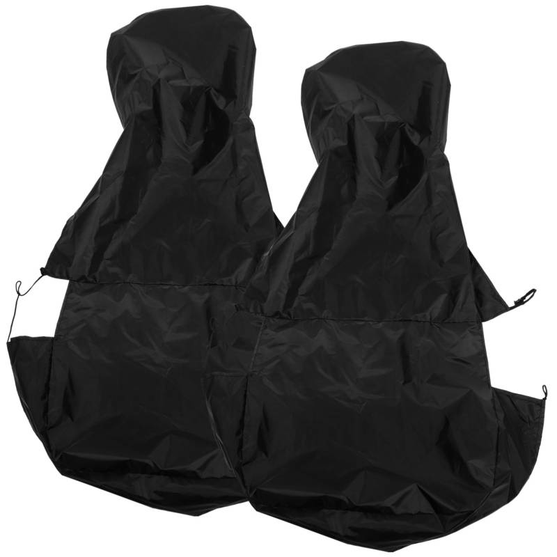 MUCKLILY 1 Satz wasserdichte Sitzbedeckung Auto sitzbezüge Auto sitzauflage Schutz Schwarze Autositzbezüge automatten Autodüfte vorderer Autositzbezug Bezüge für Vordersitze Polyester Black von MUCKLILY