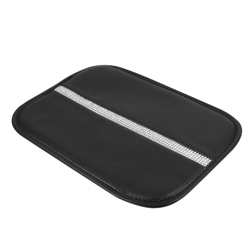 MUCKLILY 1 Stück Armlehnenmatte Auto Schutz Abdeckung dicke Armlehnenpolster Unterlage Kissen Pu Black von MUCKLILY