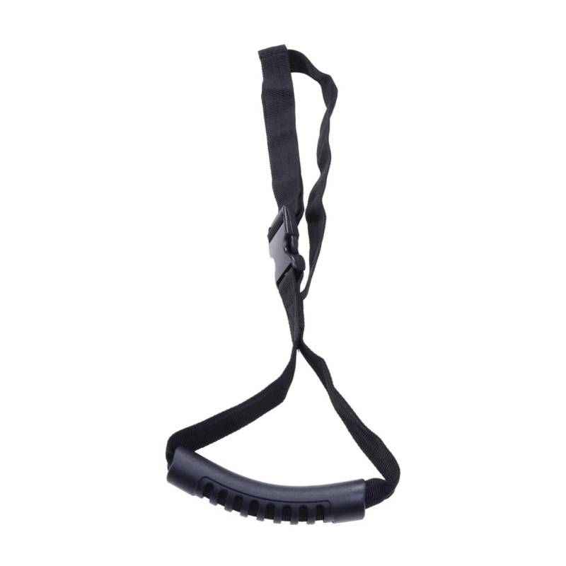 MUCKLILY 1 Stück Auto Handläufe Lederband Griffband Gürtel Mit Automatischem Handhaken Kfz-stehgürtel Autogurt Geeignet Für Ältere Menschen Black von MUCKLILY