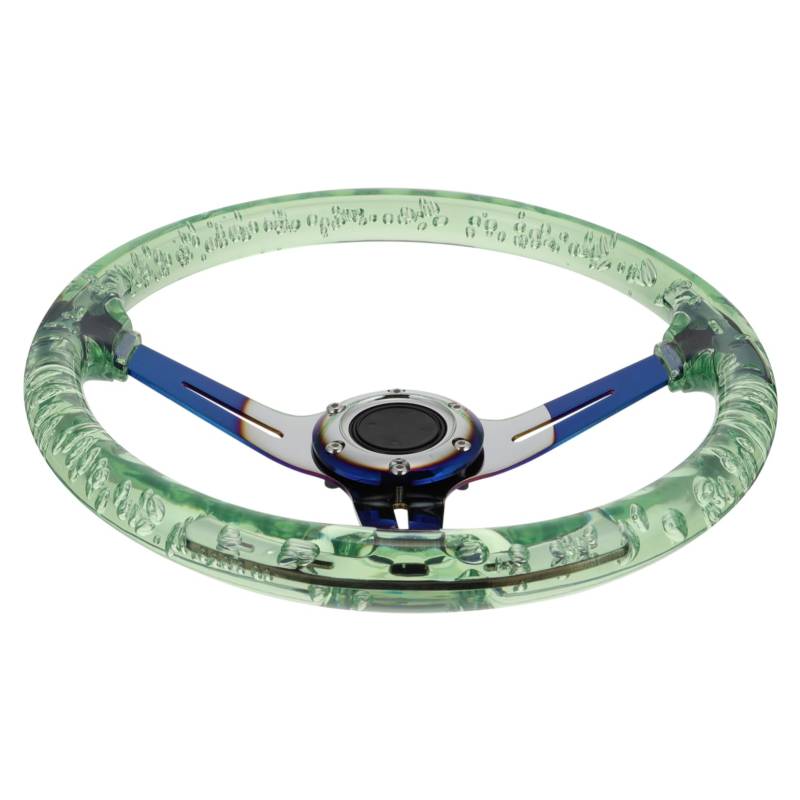 MUCKLILY 1 Stück Auto lenkrad lenkradabdeckung car Interior Accessories car Steering Wheel Covers Rennlenkrad Lenkradknauf Lenkrad aus Acryl Auto modifizierte Versorgung Stahl Blue von MUCKLILY