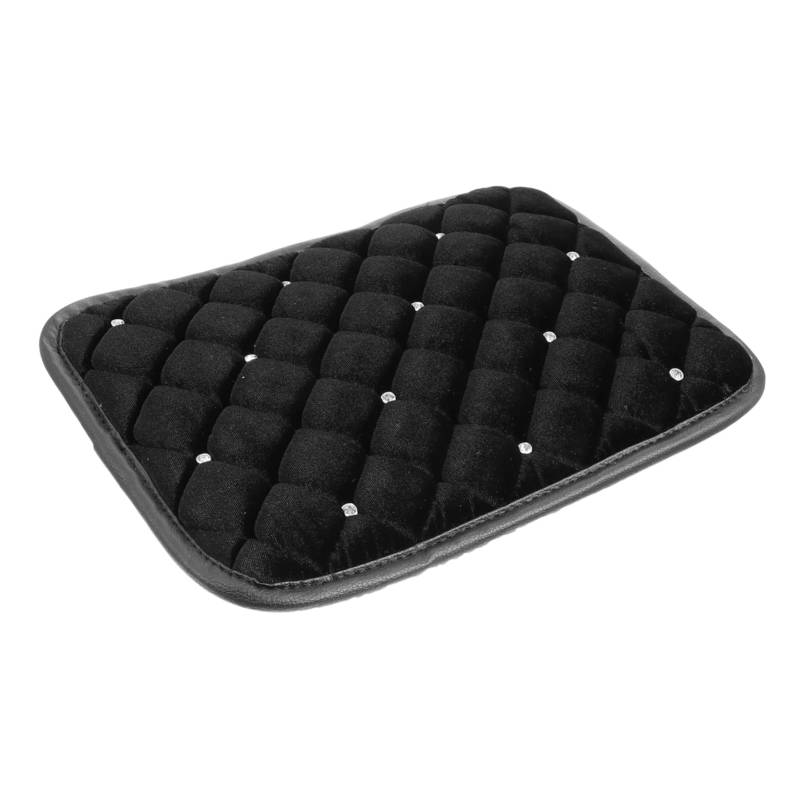 MUCKLILY 1 Stück Plüsch Armlehnenkissen Schwarze Polster Schutzpolster Auto Schlüssel Auto Abdeckung Auto Innenausstattung Lila Autozubehör Armlehne Auto Universal von MUCKLILY