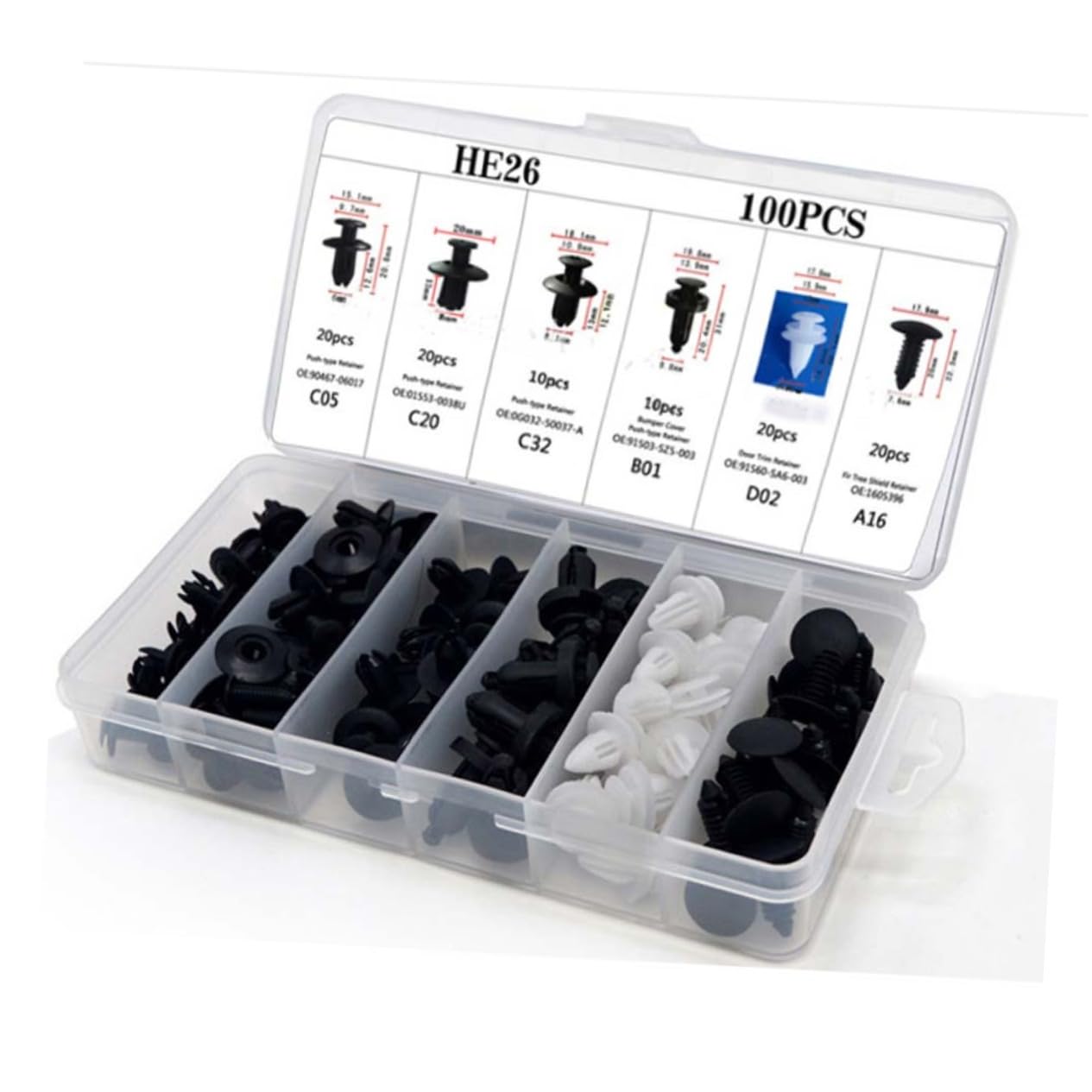 MUCKLILY 100 Stück Auto -snap -Set Auf Autos Drängen Stoßstifte Für Kraftfahrzeuge Befestigungselemente Eindrücken Auto-Push-pins Push-pin-Clips Automotive MUCKLILY 100 Stück Auto -snap -Set Auf Autos Drängen Stoßstifte Für Kraftfahrzeuge Befestigungselemente Eindrücken Auto-Push-pins Push-pin-Clips Automotive von MUCKLILY