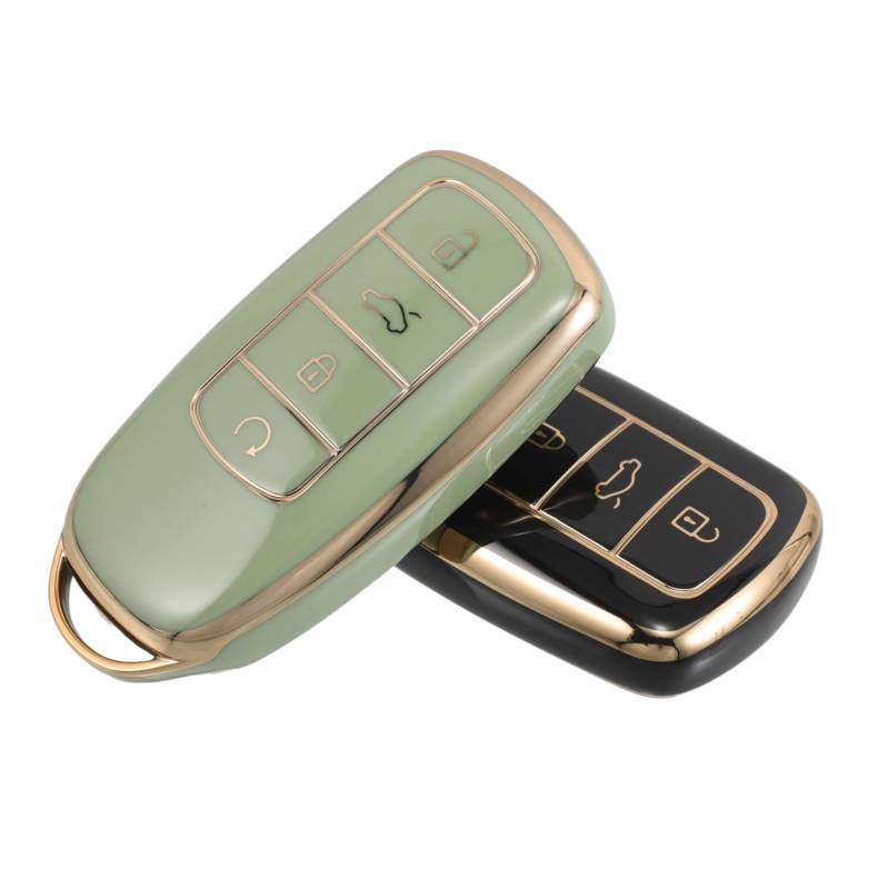 MUCKLILY 2 Stück Autoschlüsselgehäuse Schlüsselanhänger Funkschlüsselgehäuse Autoschlüsselschutz Schlüsselanhängerabdeckung Keyless Entry Shell Autofernbedienungsgehäuse von MUCKLILY