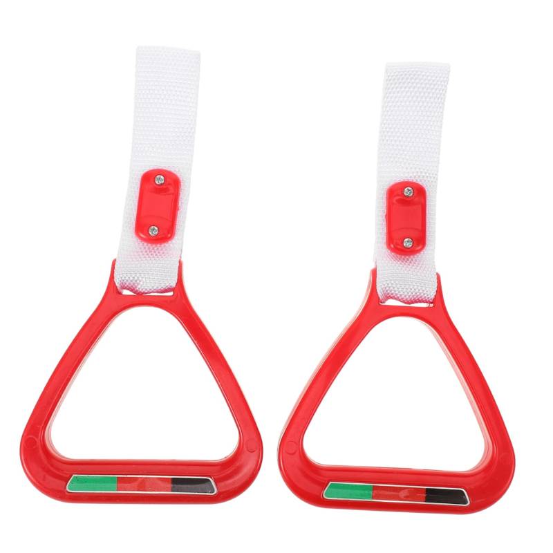 MUCKLILY 2 Stück Ersatz-Busgriffringe helfen Unterstützung Griffe Autohand handhaben Griff für Bus Bus-Handschlaufengriff Griff für Auto Auto-Assistent-Griffring Griffring für Auto PVC rot von MUCKLILY