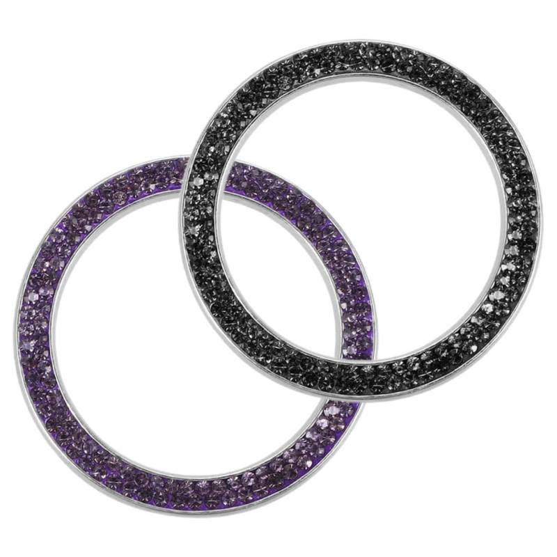 MUCKLILY 2 Stück Startknopfabdeckung Für Automotoren Auto Motorring Bling Für Auto Bling Push-to-start-tastenabdeckung Ring Zum Starten Des Automotors Bling Aufkleber Für Auto Pp von MUCKLILY