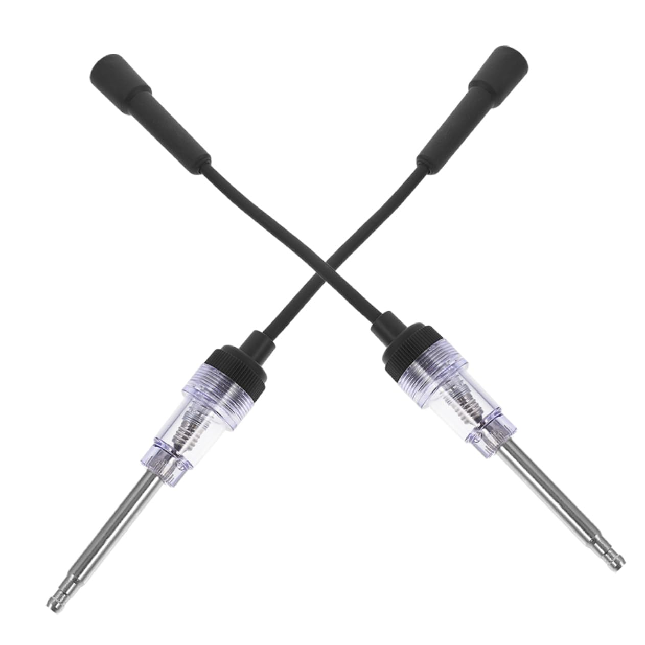 MUCKLILY 2 Stück Zündtester Motorrad Werkzeug Motor Zündung Tester Auto Spark-tester-tool Inline-zündkerzentester Inline-sparktester Stecker Entfernung Funkentester Kunststoff Black von MUCKLILY