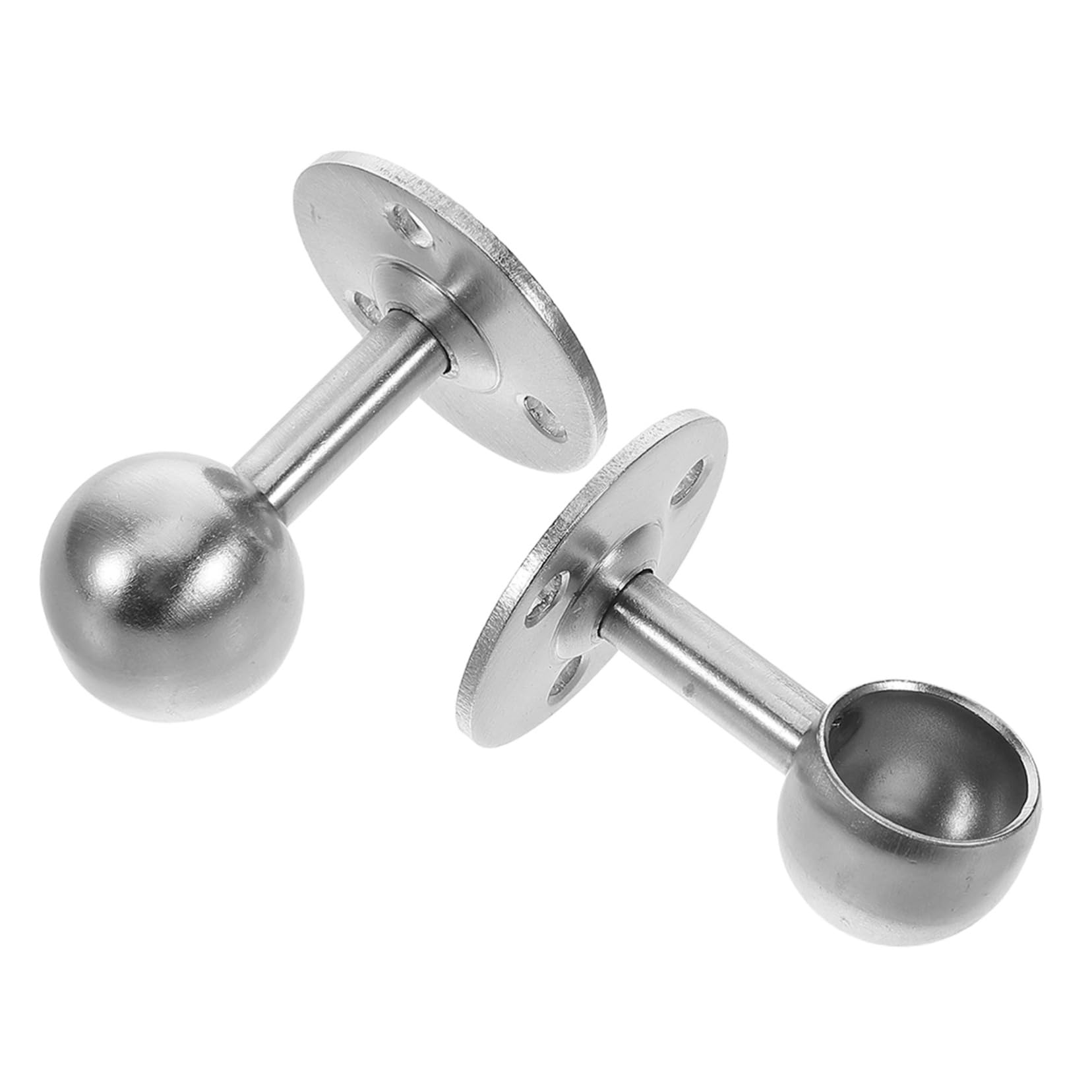 MUCKLILY 2 Stücke Durchhalten Gardinenstangenhalter Halterung für Gardinenstange Kleiderstangenhalterungen Heavy Duty Kleiderstangen-Endstützen Rostfreier Stahl Silver MUCKLILY 2 Stücke Durchhalten Gardinenstangenhalter Halterung für Gardinenstange Kleiderstangenhalterungen Heavy Duty Kleiderstangen-Endstützen Rostfreier Stahl Silver von MUCKLILY